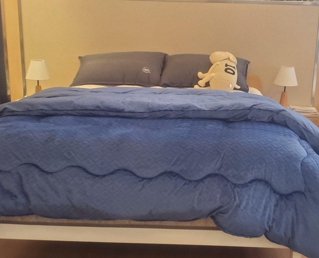 Click để xem E đặt màu xanh rất sang, đẹp, ở ngoài sáng hơn trong hình. Mua tặng ng thân mà rất ưng ý. Chất lông mềm mượt - Ảnh 1