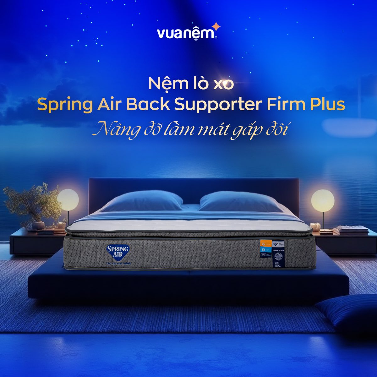 Nệm lò xo Spring Air Back Supporter Firm Plus