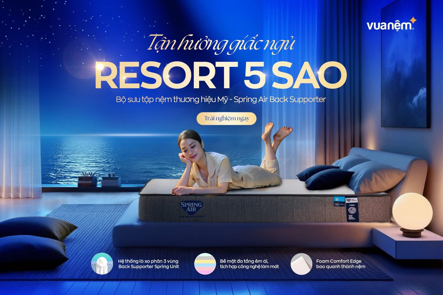 Nệm Mỹ chất lượng cao