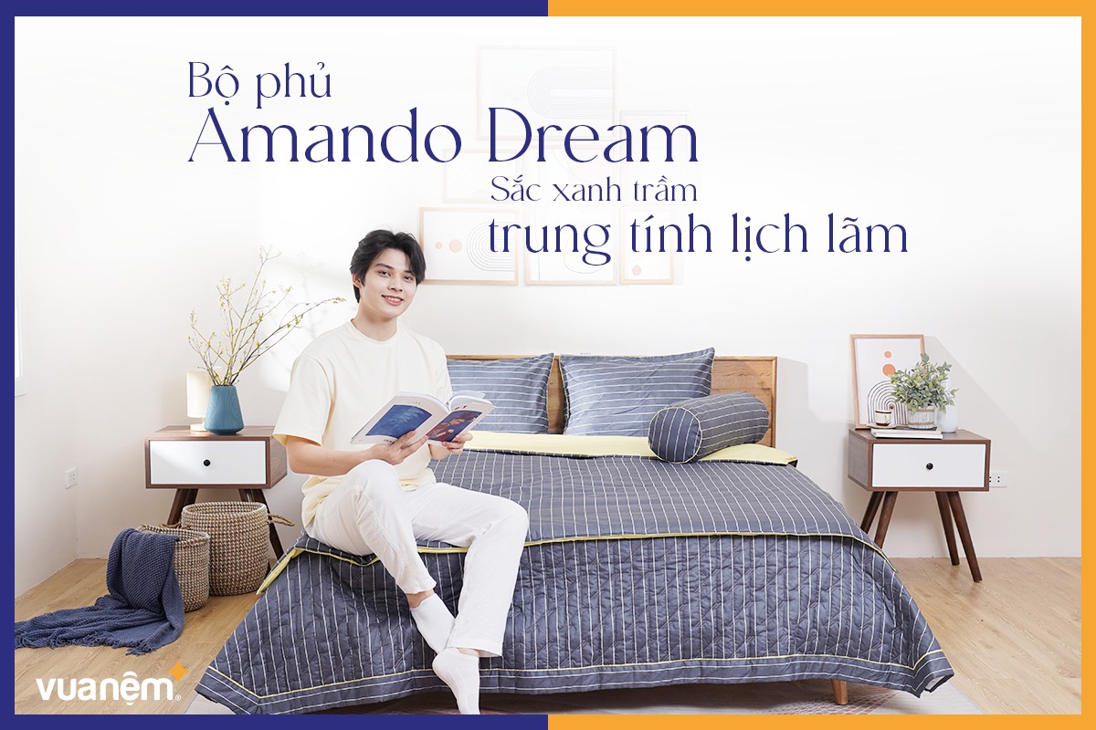 Bộ chăn ga phủ cotton Amando Dream