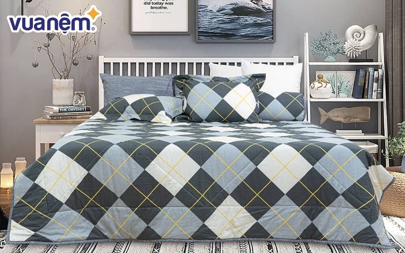 Bộ drap giường 1m4x2m cotton