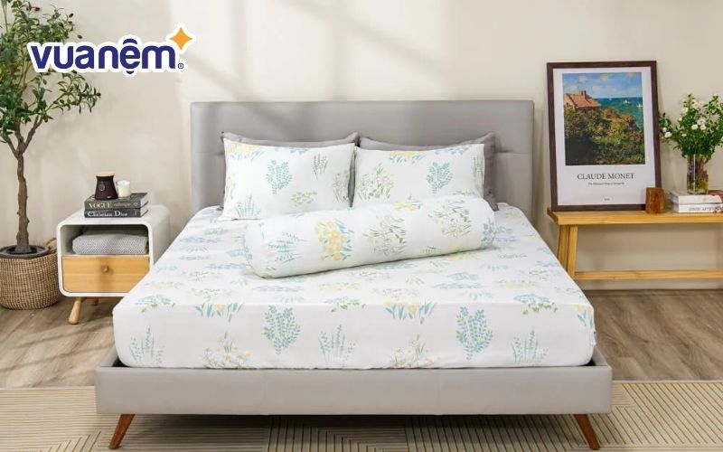 Bộ drap giường 1m4x2m chất liệu tencel