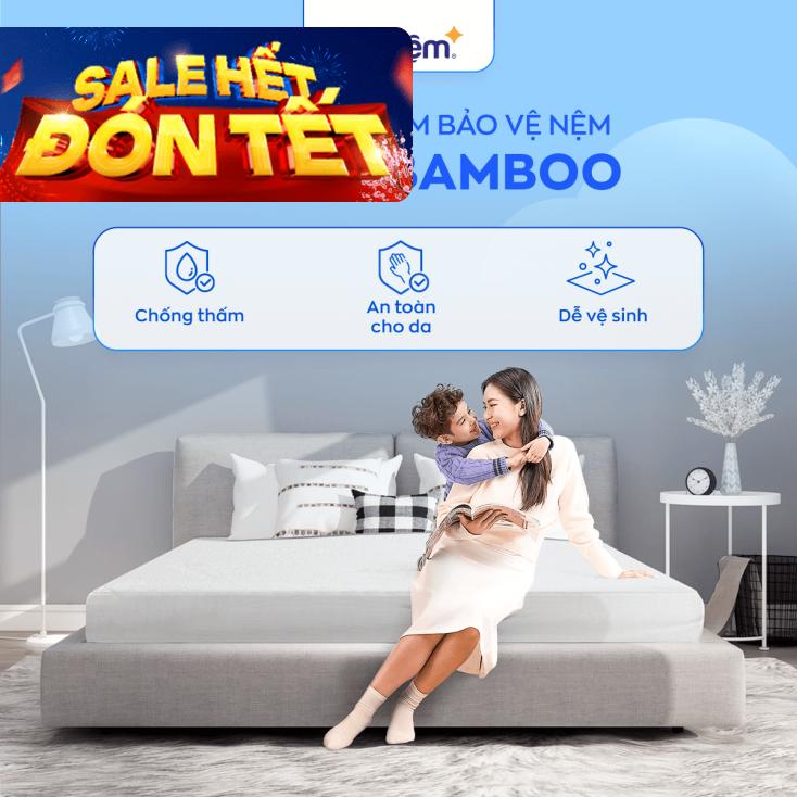 Bảo vệ nệm Doona Bamboo chống bụi bẩn, thoáng khí