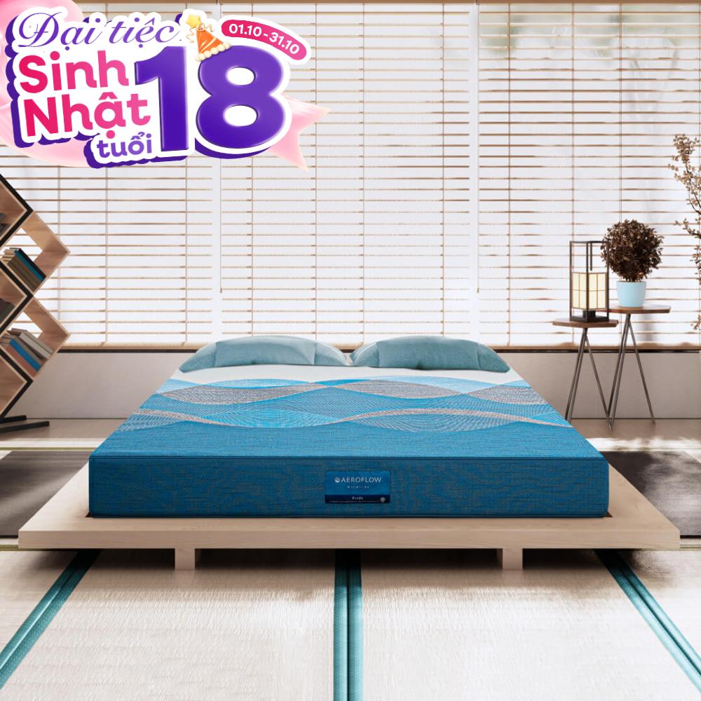 Nệm foam Nhật Bản Aeroflow Pride bảo vệ cột sống dày 22cm