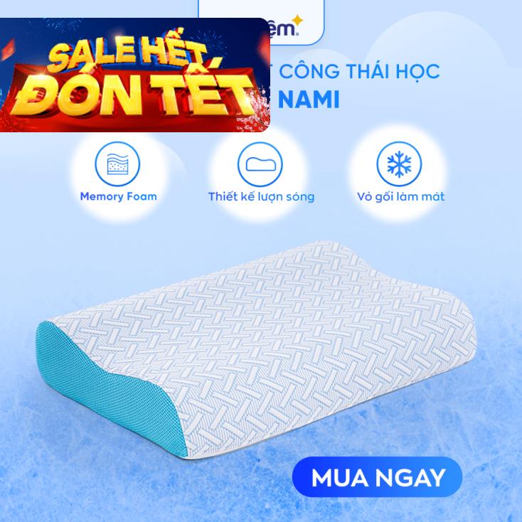 Gối foam Comfy Nami công thái học (BST Ngủ Mát)