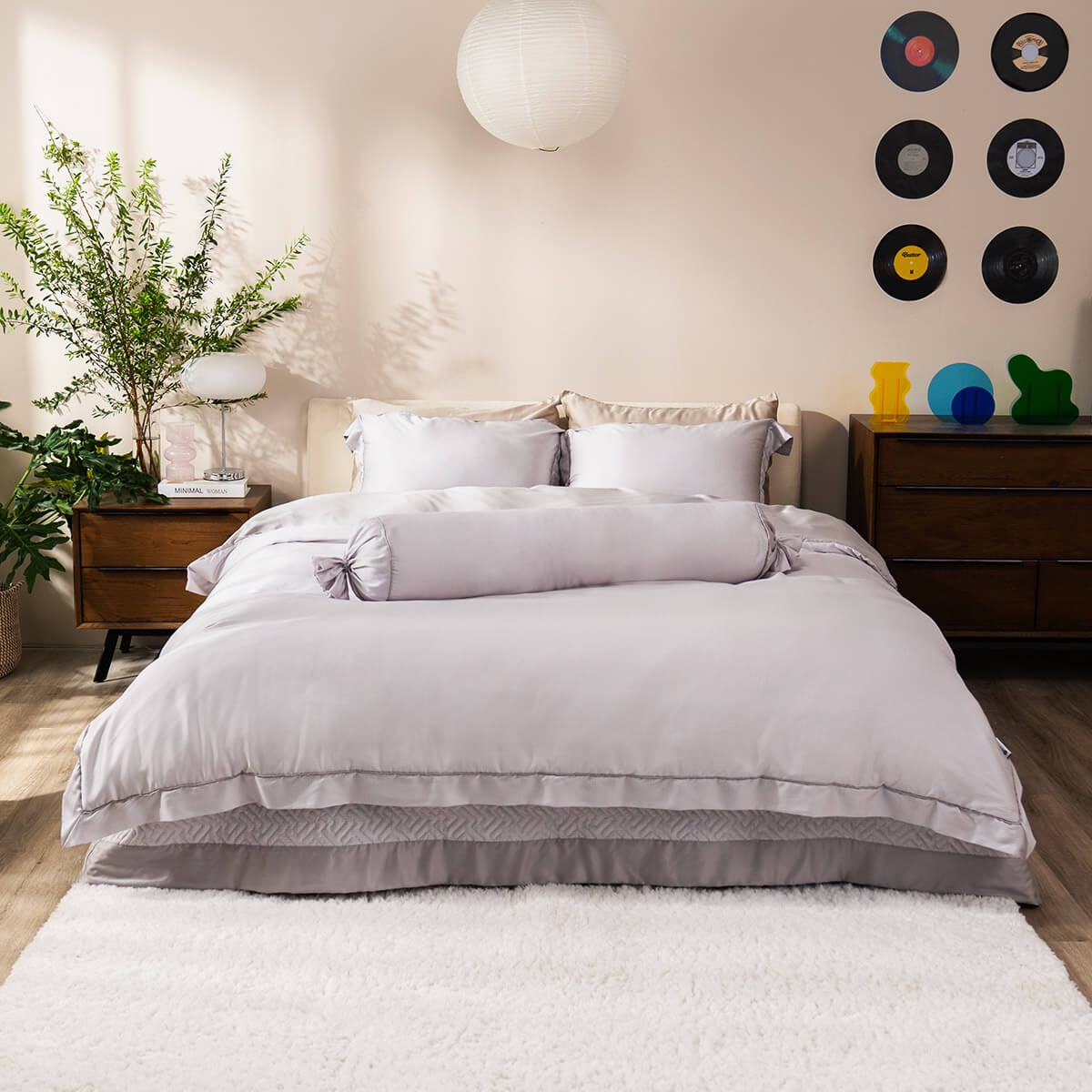 Bộ chăn ga phủ chần Lụa Tencel cao cấp Amando Élan 5 chi tiết