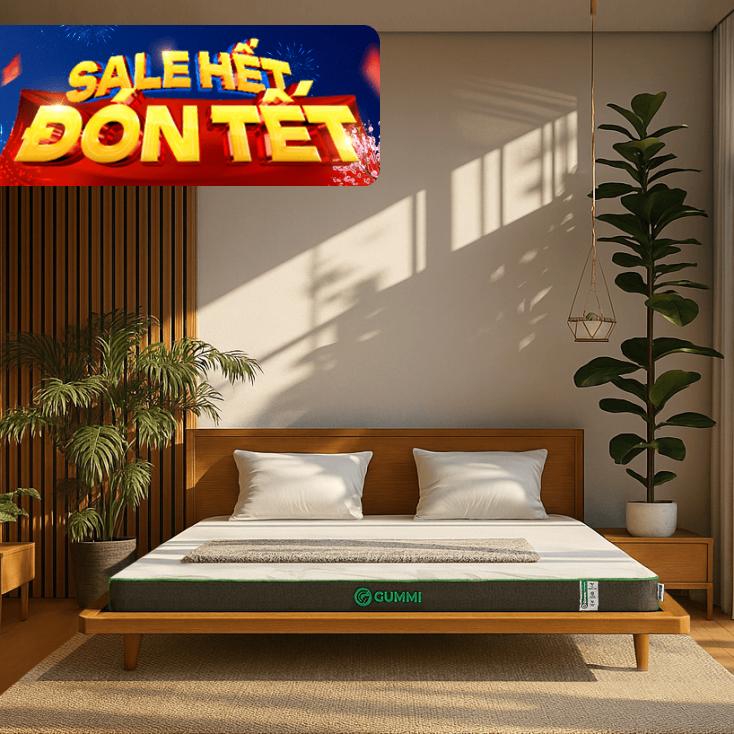 Nệm cao su thiên nhiên Gummi Premium detox giấc ngủ dày 10cm