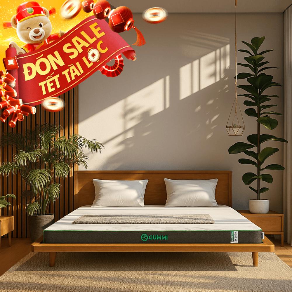 Nệm cao su thiên nhiên Gummi Premium detox giấc ngủ dày 10cm