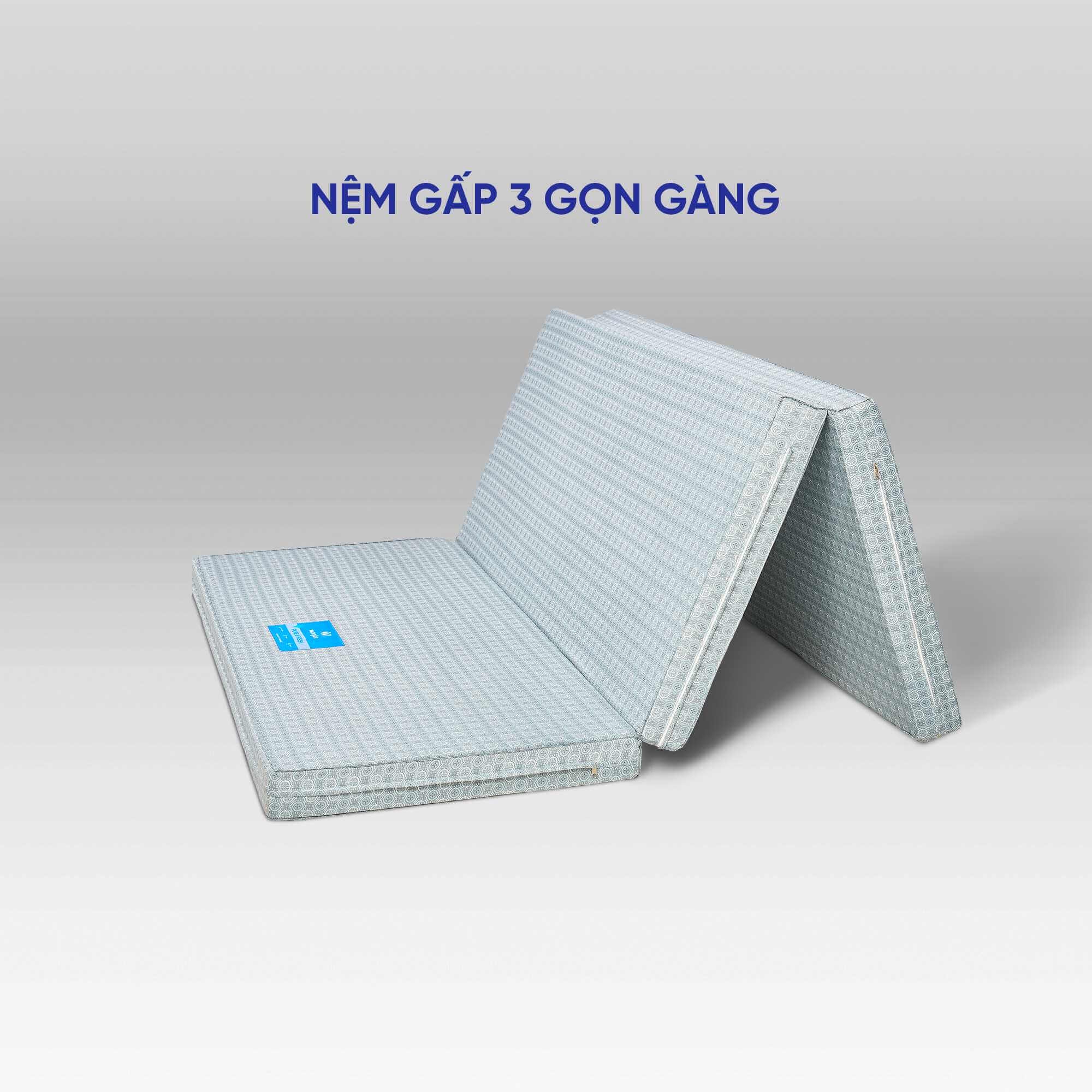 Phần lớn nệm bông ép có thiết gấp 2,3 tiện lợi cho việc vận chuyển, tiết kiệm diện tích