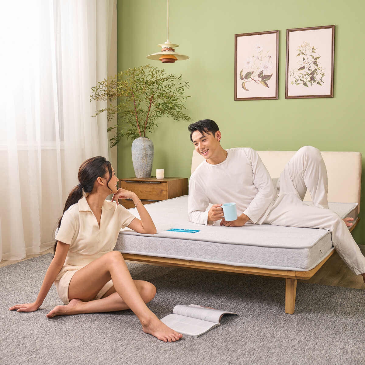 Nệm bông ép 120 x 200 Wonjun Pure Premium có khả năng kháng khuẩn tốt