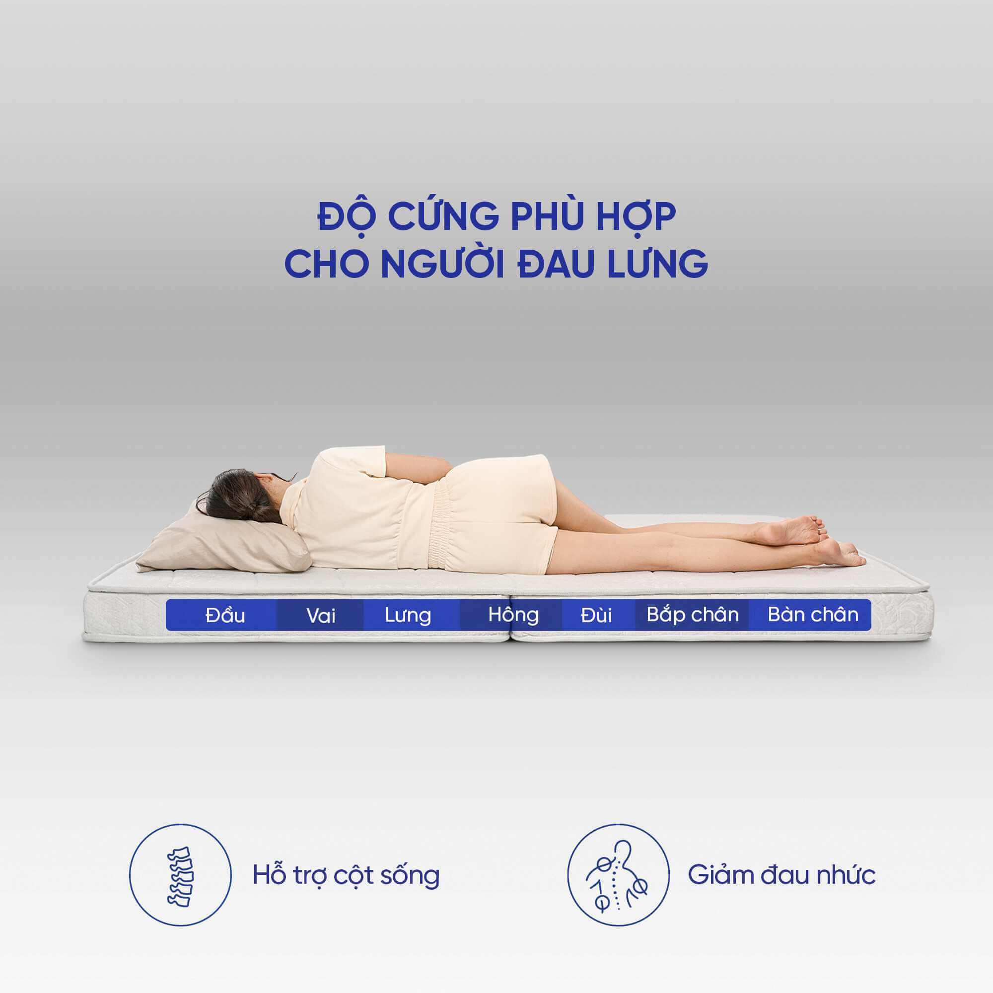 Nệm có độ cứng phù hợp cho người đau lưng