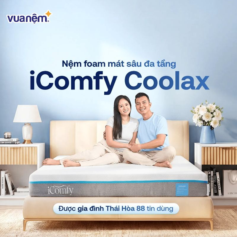 Nệm 1m4 phù hợp cho 2 người nằm