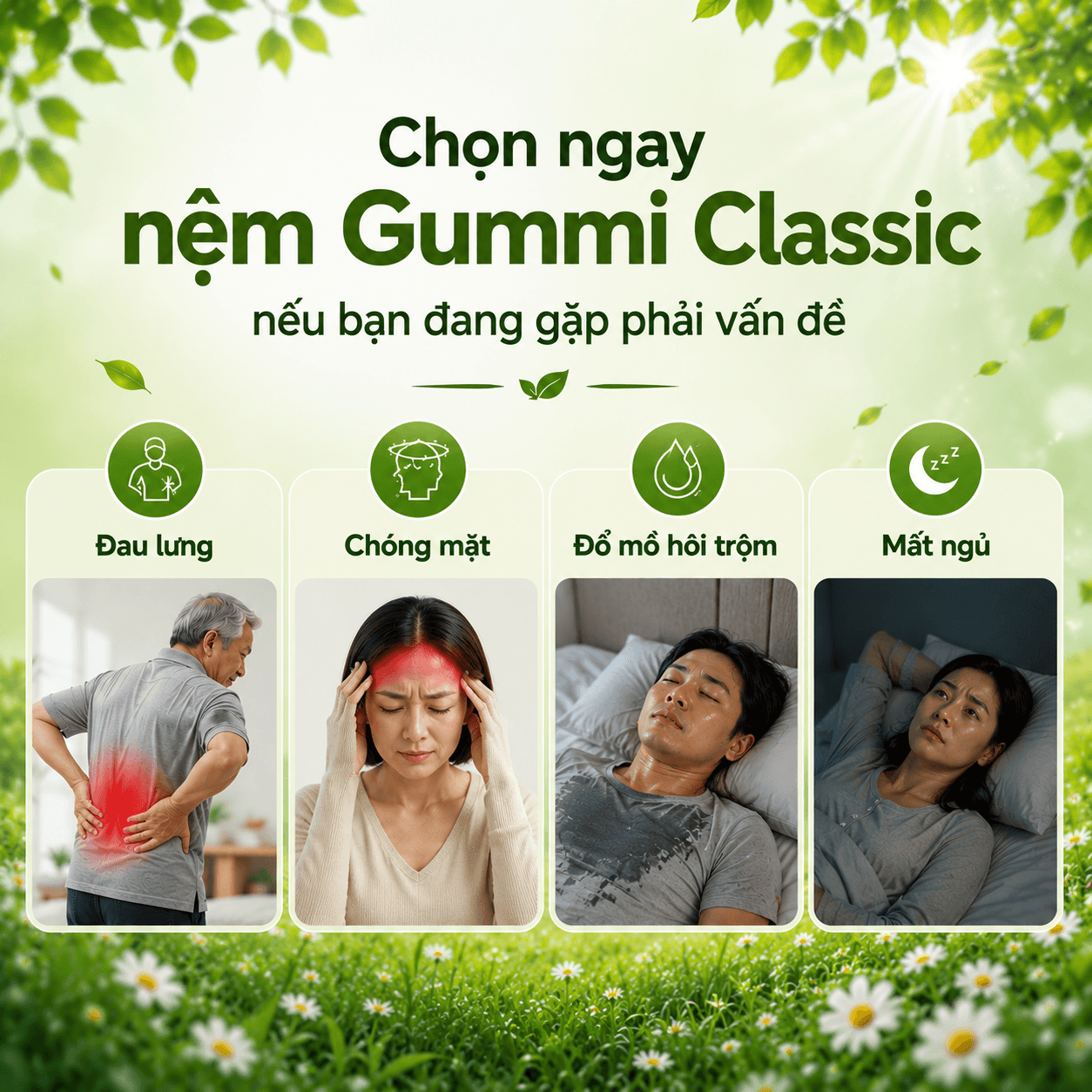 Đệm cao su phù hợp với nhiều đối tượng khác nhau
