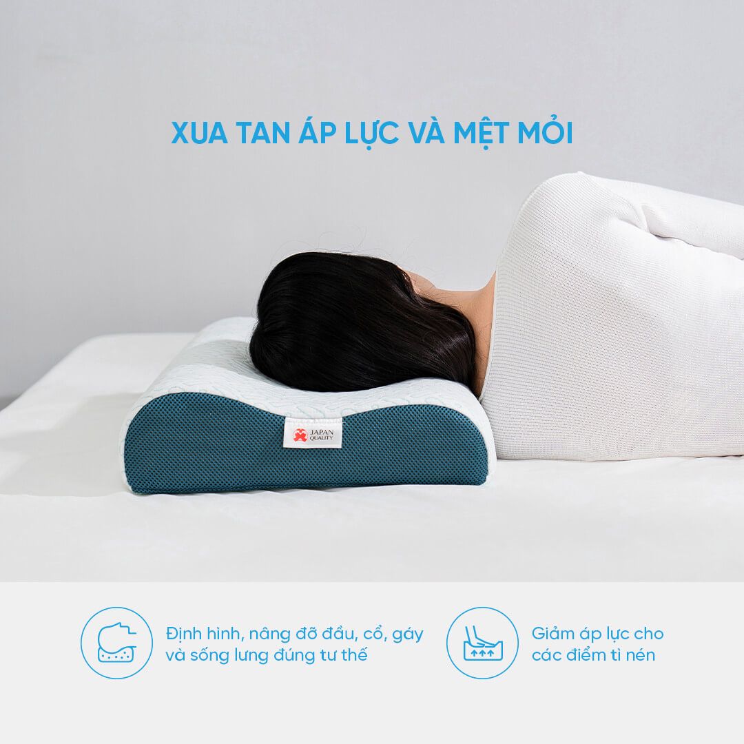 Người thường xuyên đau mỏi cổ vai gáy nên nằm gối Aeroflow