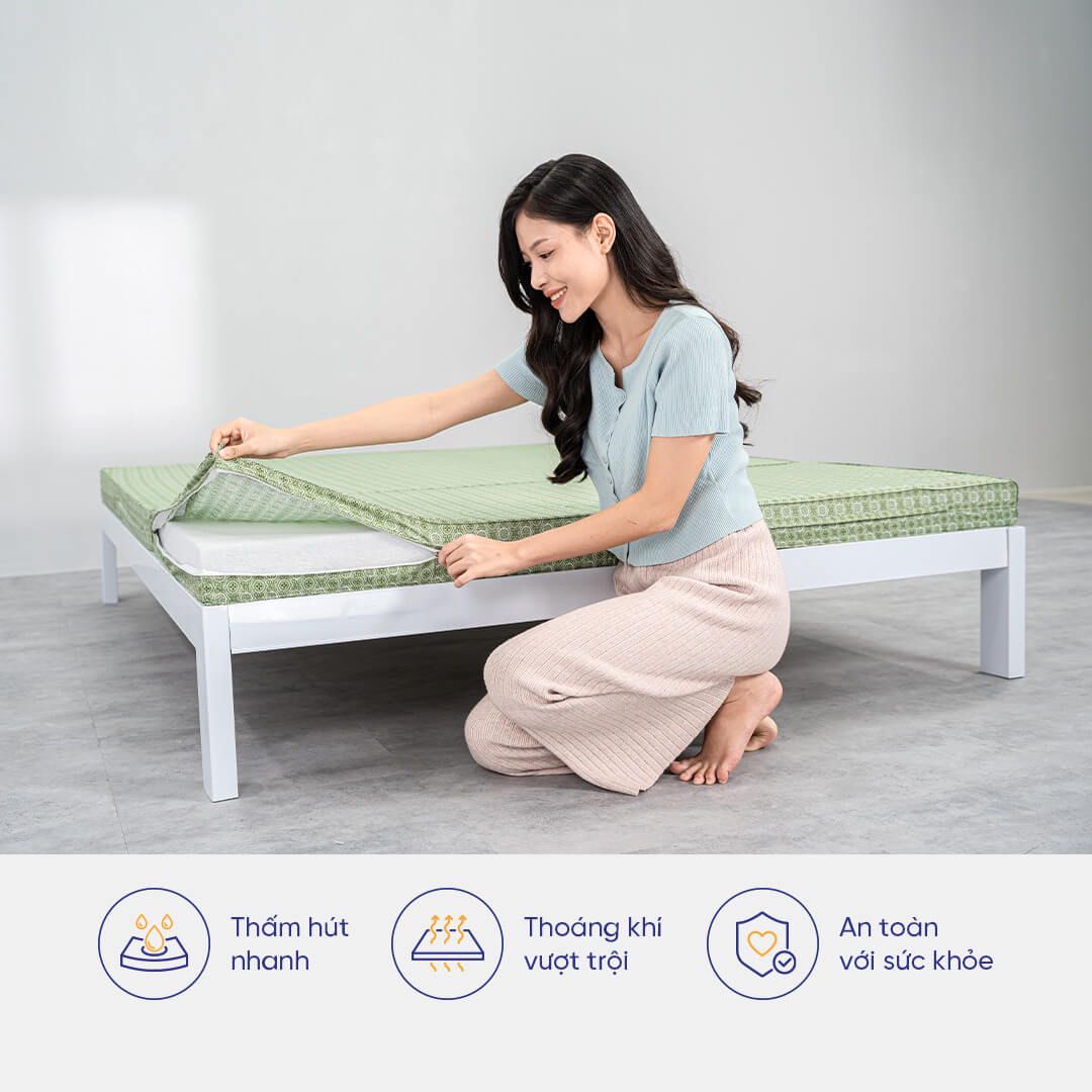 Đệm bông ép 100 x 200 Goodnight Nova gấp 3 sở hữu rất nhiều ưu điểm