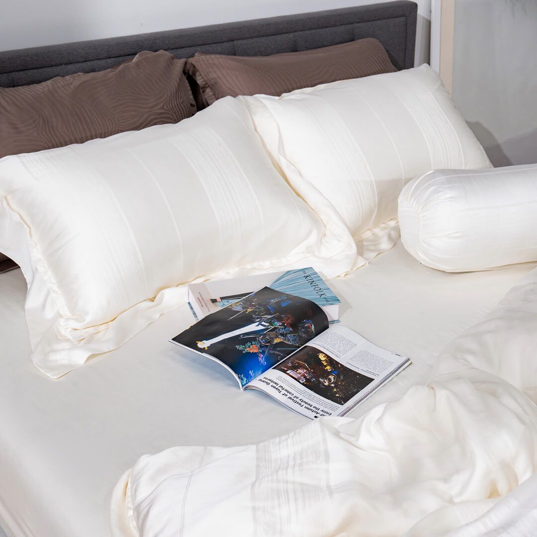 Ưu điểm của chăn ga màu kem