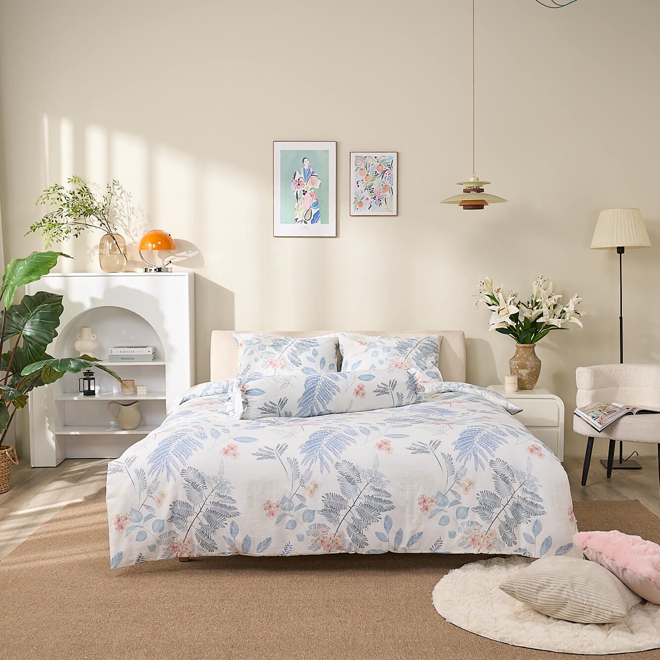 Bộ Ga chun sợi gỗ thiên nhiên Amando Aleena 4 chi tiết