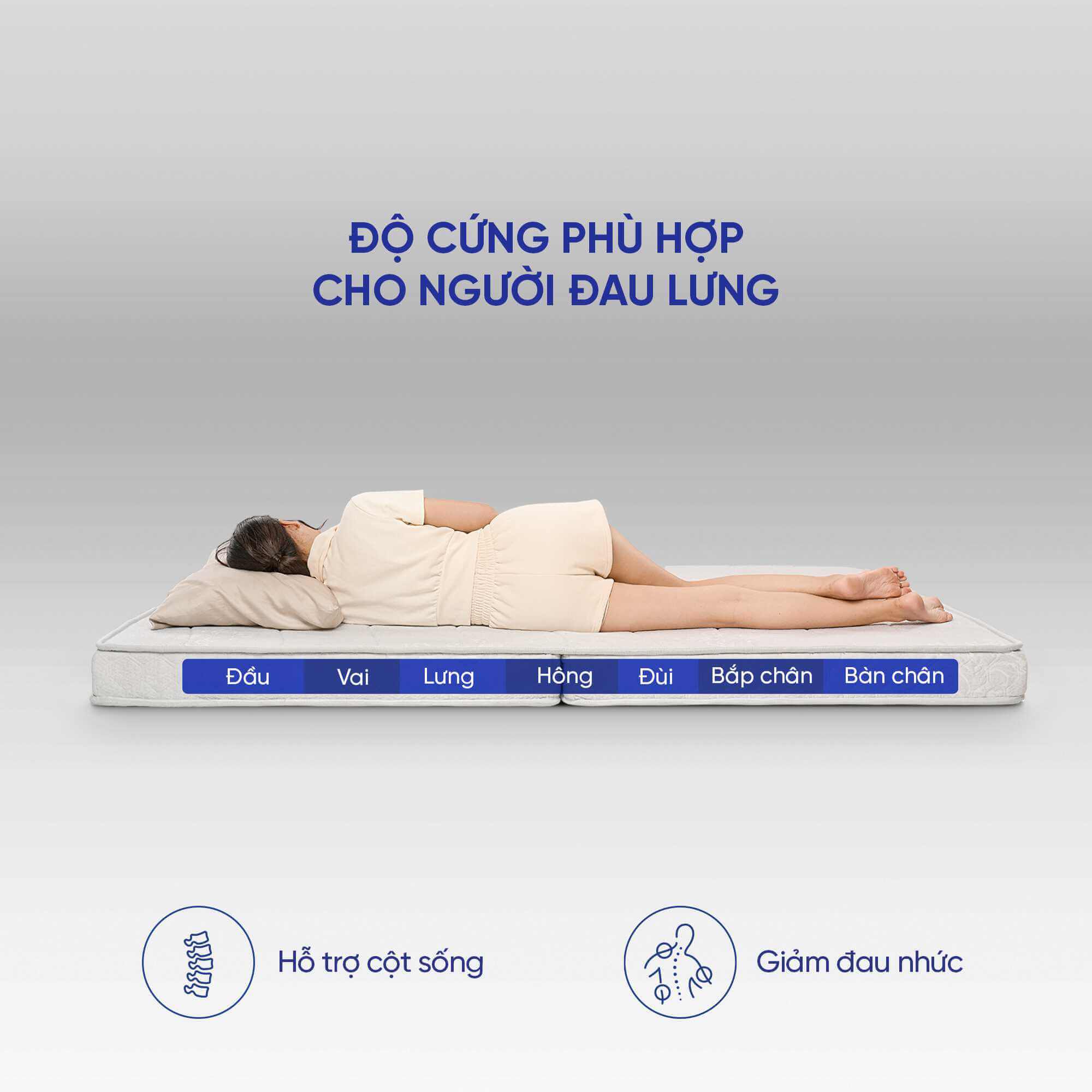 Nệm có độ cứng phù hợp cho người đau lưng
