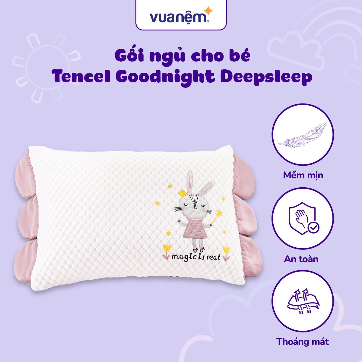 Gối bông trẻ em Goodnight Deepsleep