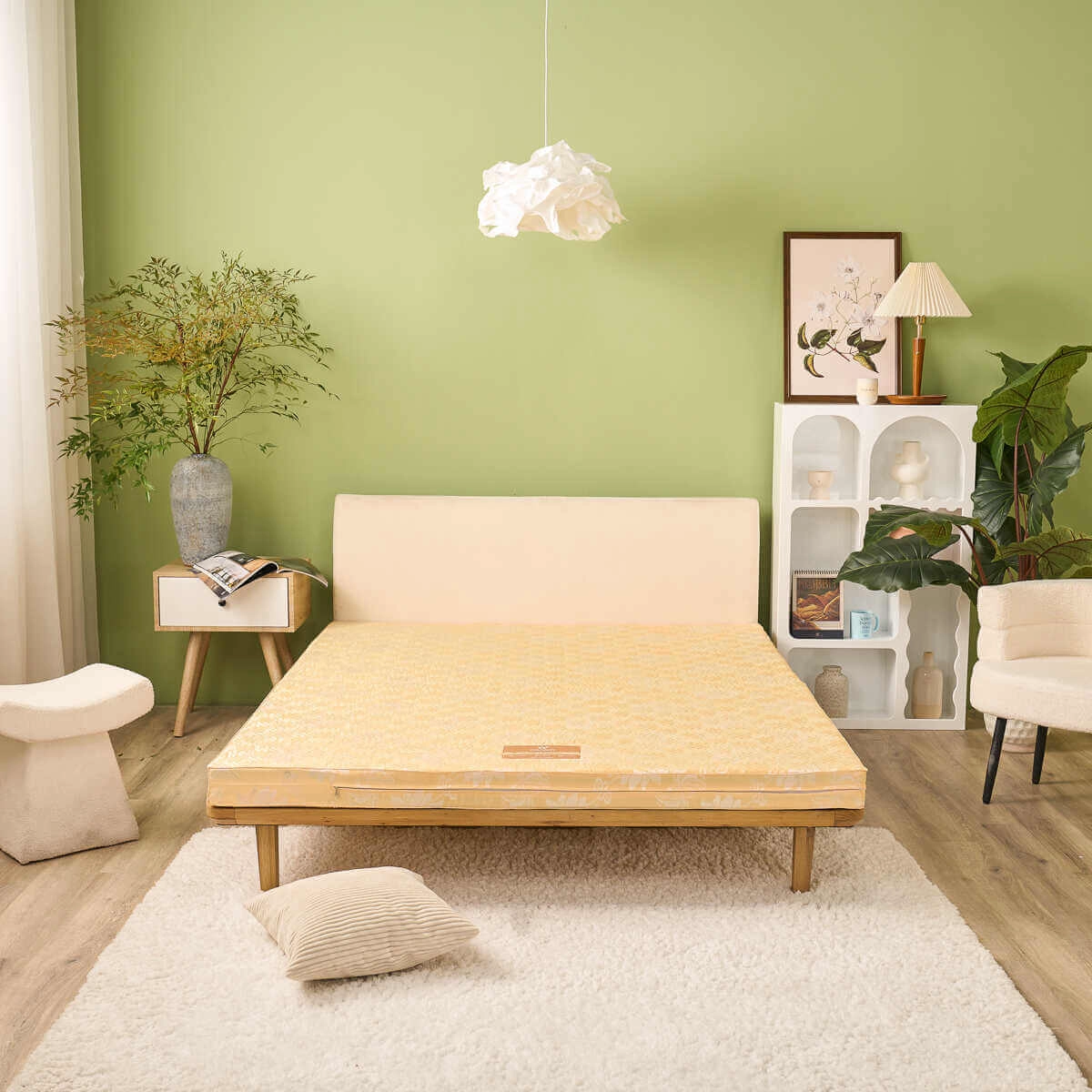 Nệm bông ép Wonjun Pure Carbon kháng khuẩn ưu việt dày 10cm gấp 2