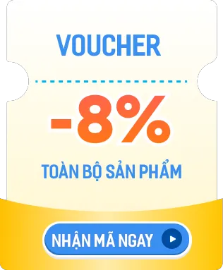 Voucher -8% toàn bộ sản phẩm