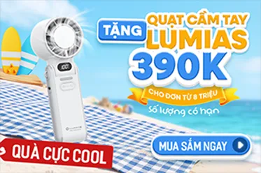 Tặng quạt cầm tay Lumias 390K - cho đơn từ 8 triệu