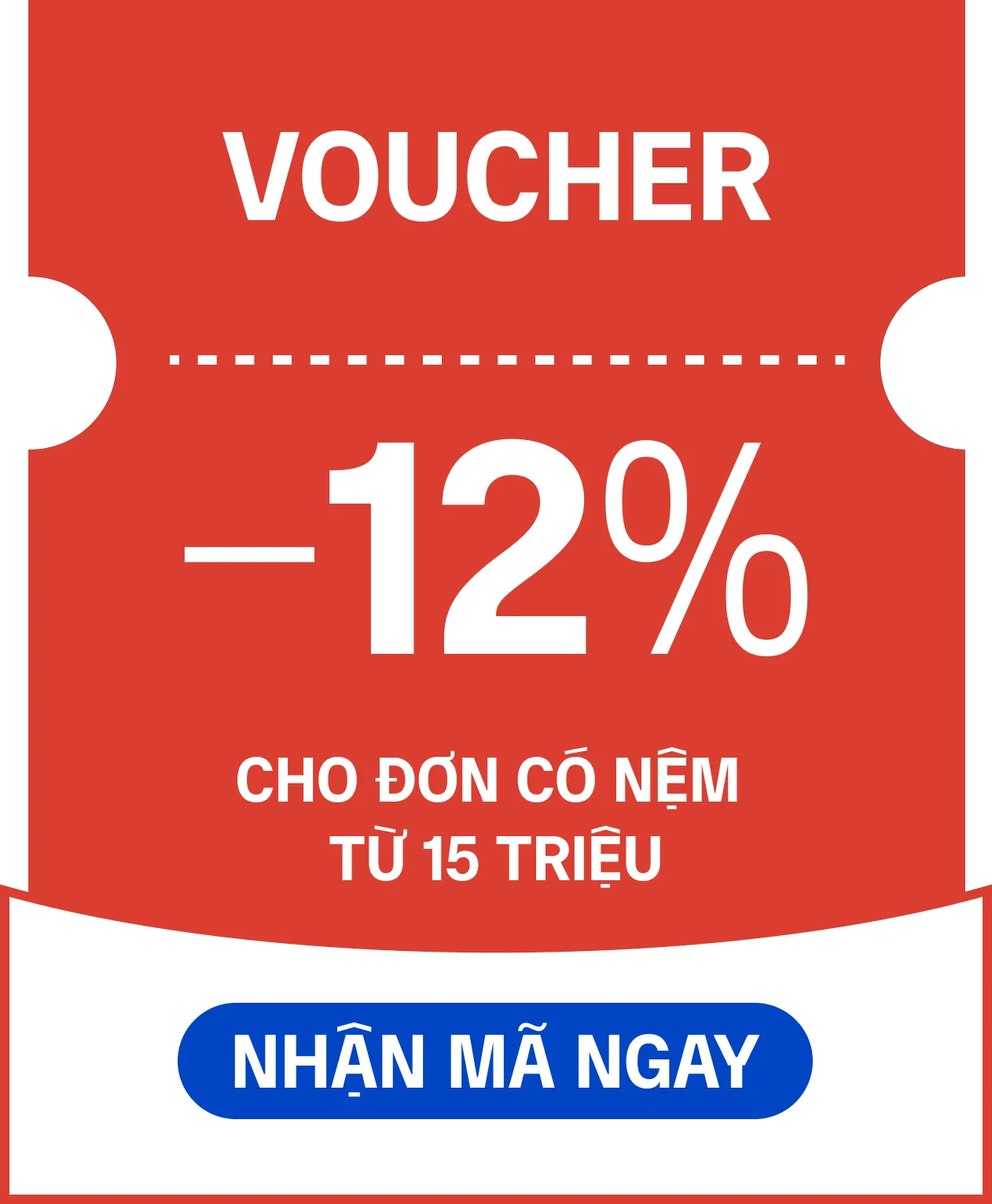 Voucher -12% đơn nệm
