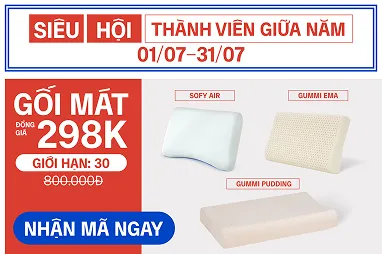 Gối mát đồng giá 298K