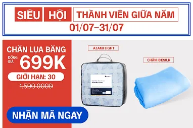 Chăn lụa băng đồng giá 699K