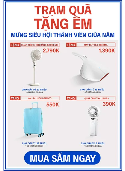 Trạm quà tặng êm - Mừng siêu hội thành viên giữa năm