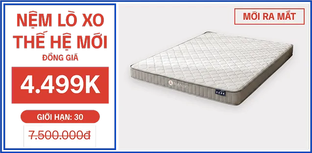 Nệm lò xo thế hệ mới đồng giá 4.499K