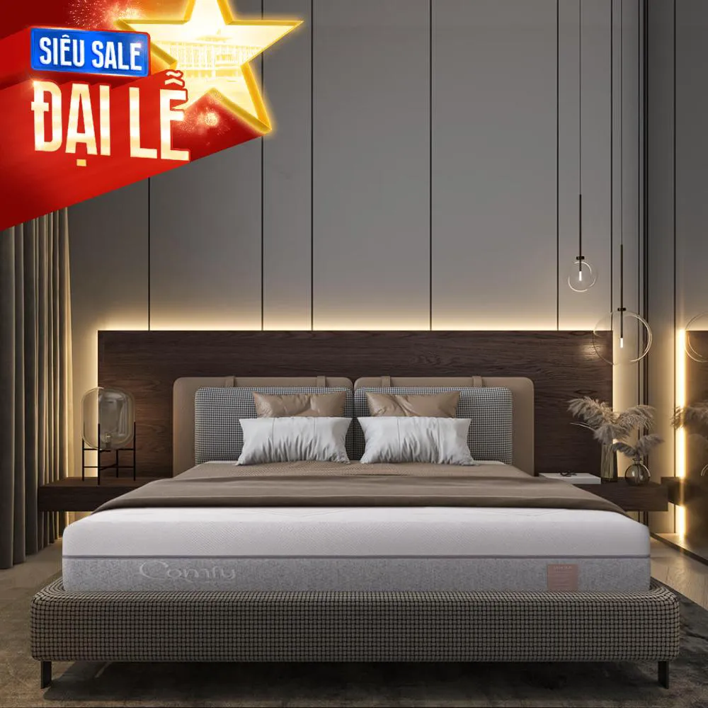 Nệm foam Comfy Lux 3.0 cao cấp tương thích toàn diện dày 25cm