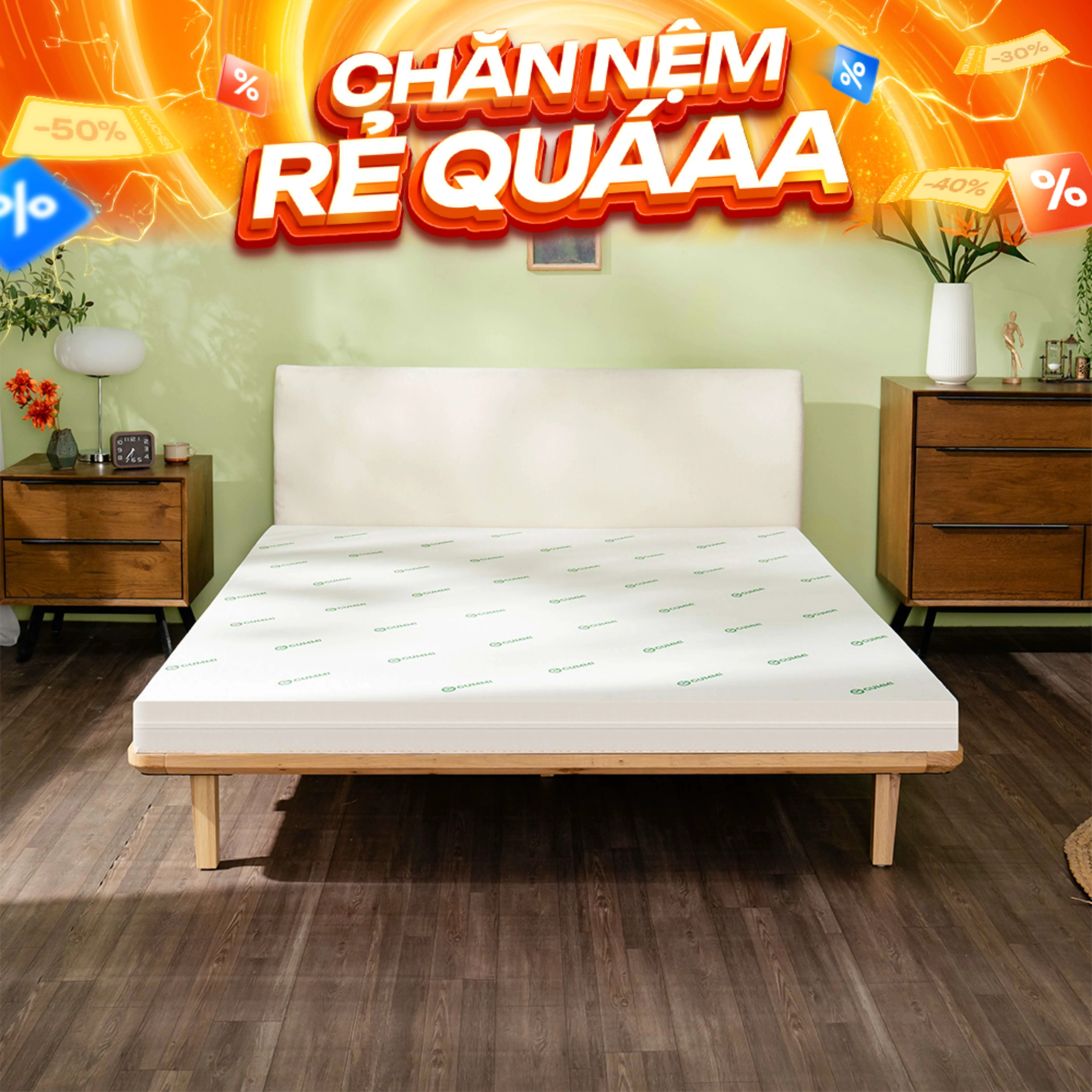 Nệm cao su đa tầng Gummi Lite giá tốt dày 10cm