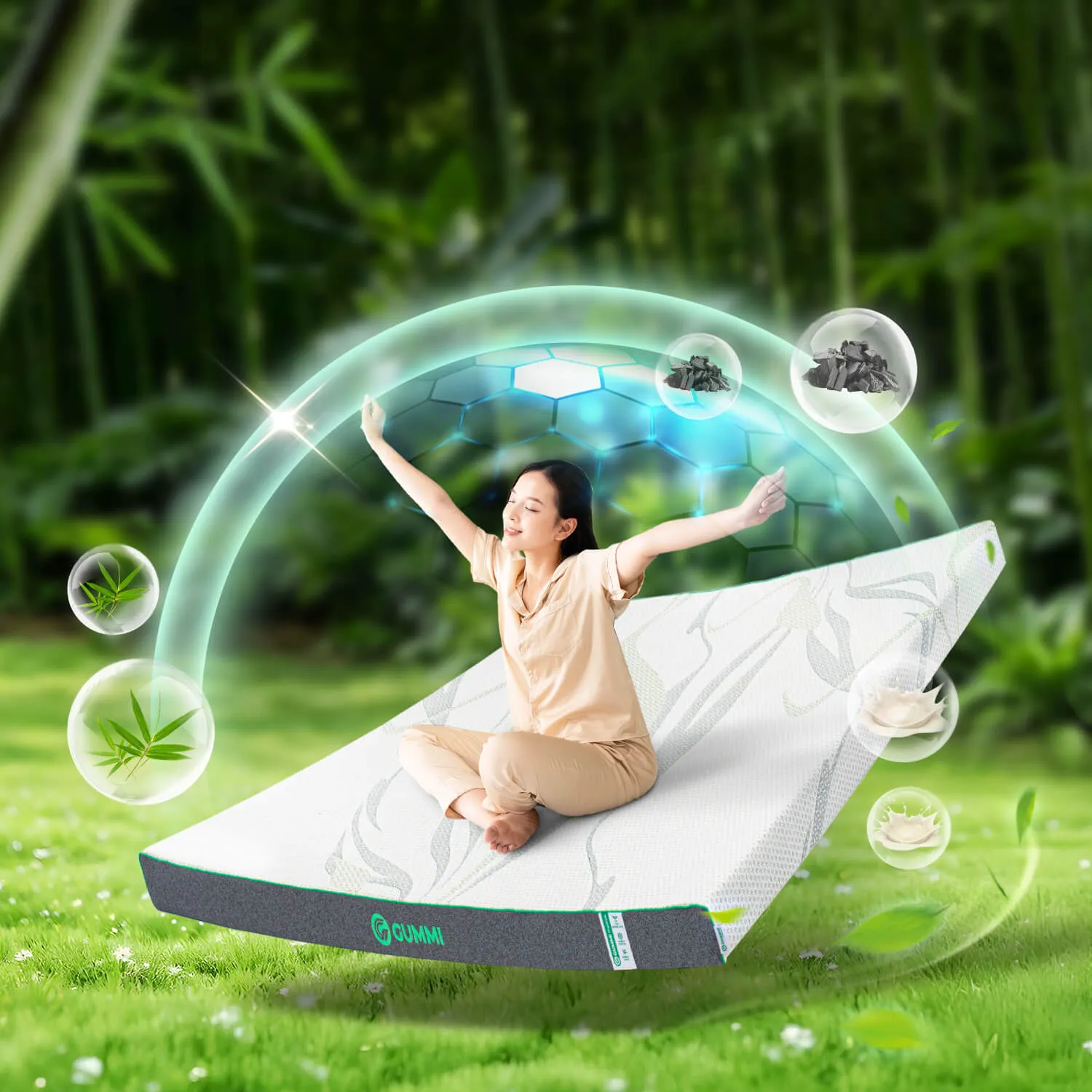 Nệm cao su thiên nhiên Gummi Premium detox giấc ngủ