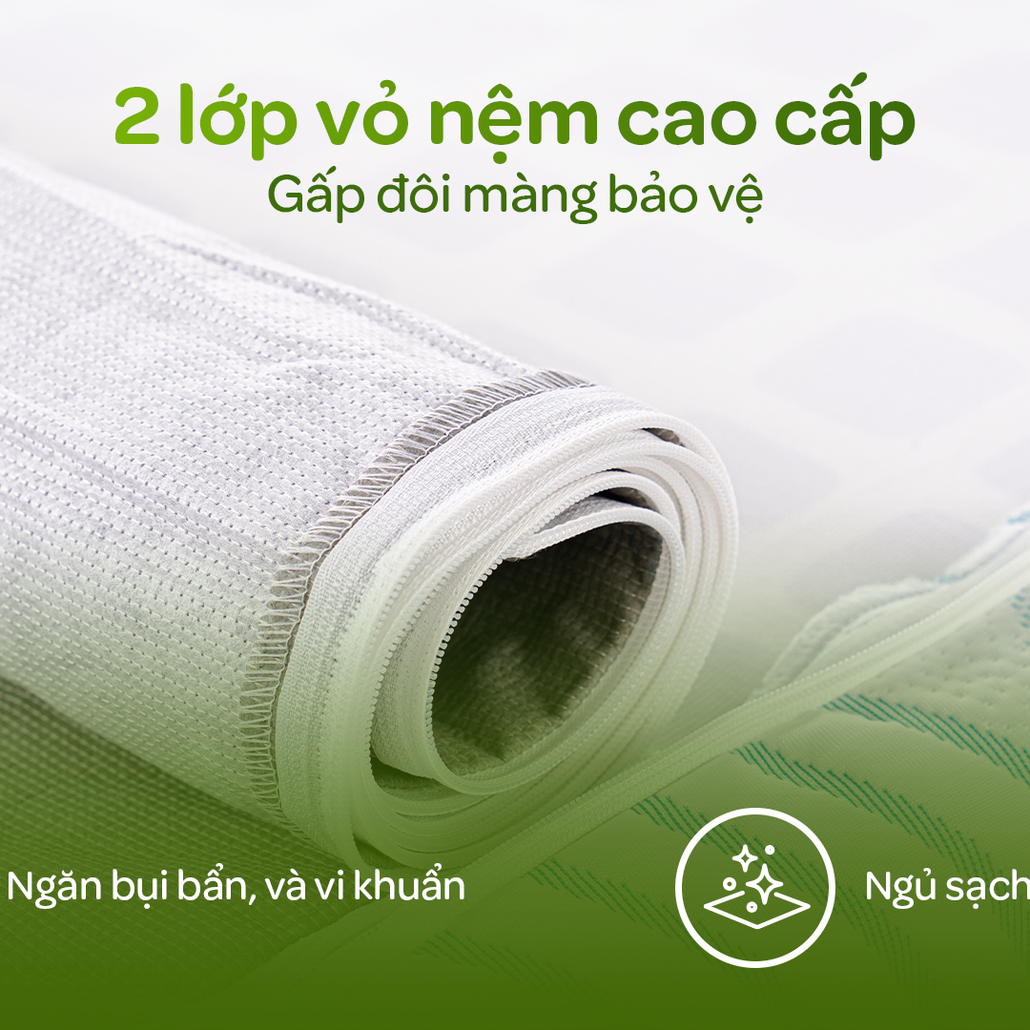Nhân đôi lớp màng bảo vệ - Sạch khuẩn, bền hơn