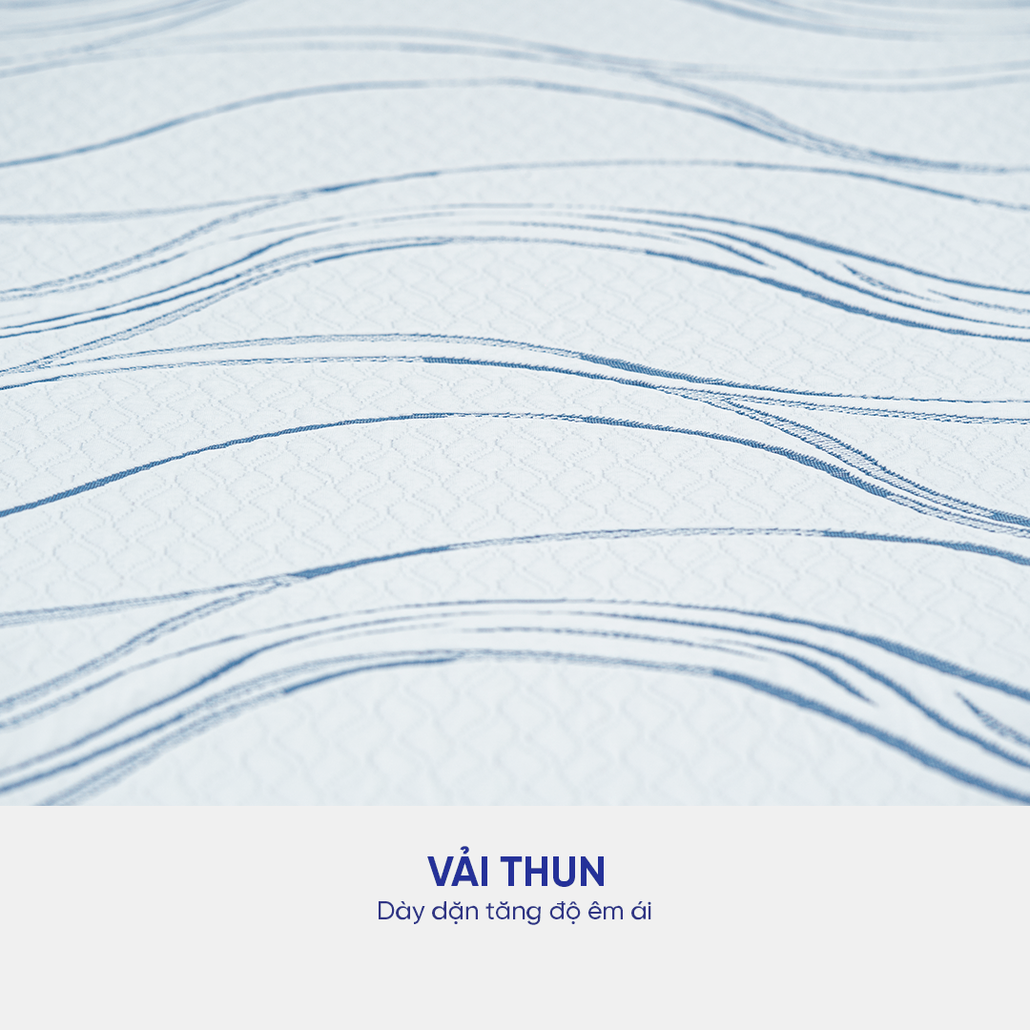 nệm foam 3 vùng massage kháng khuẩn goodnight luna êm ái