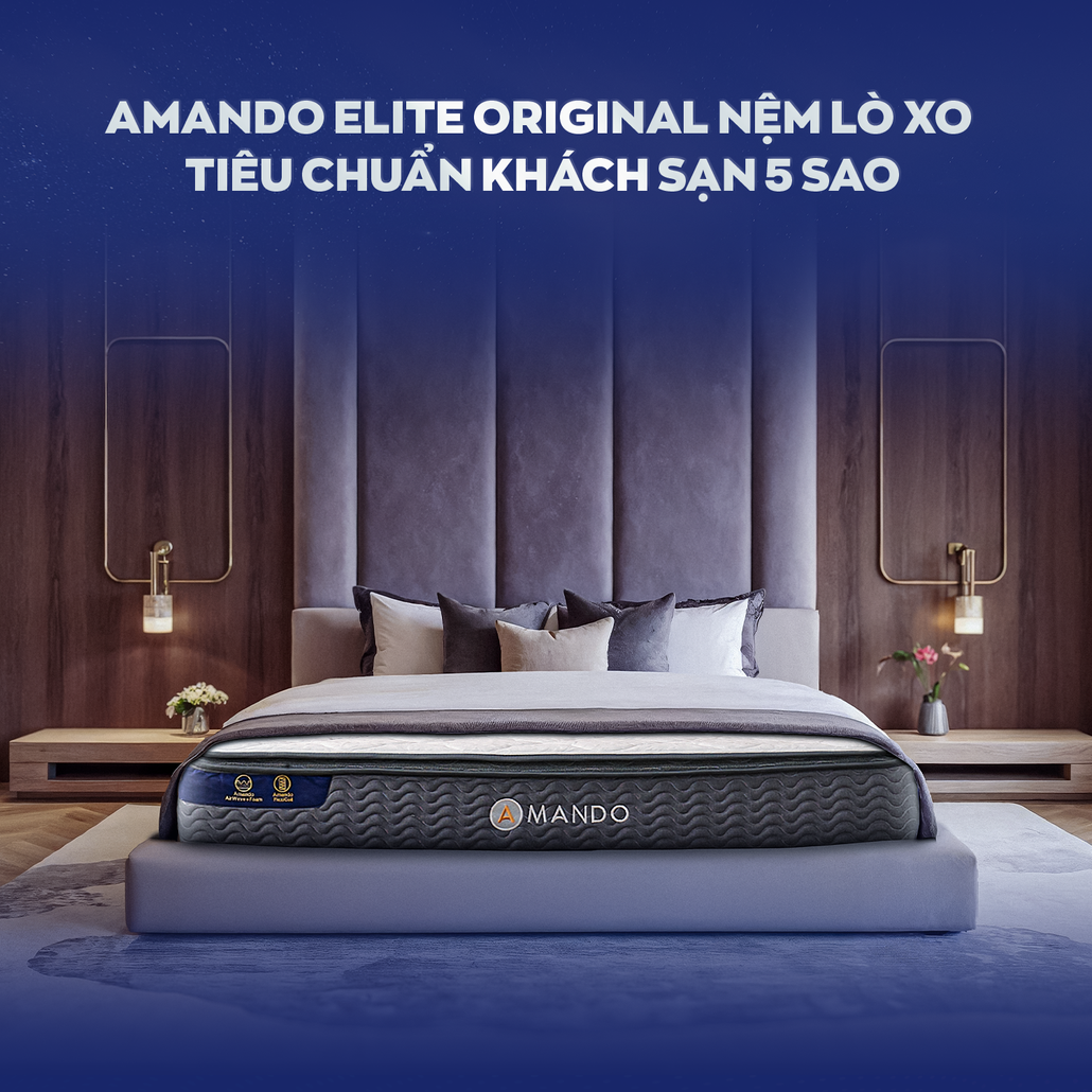 Nệm lò xo Amando Elite Original chuẩn khách sạn êm ái nâng đỡ tốt