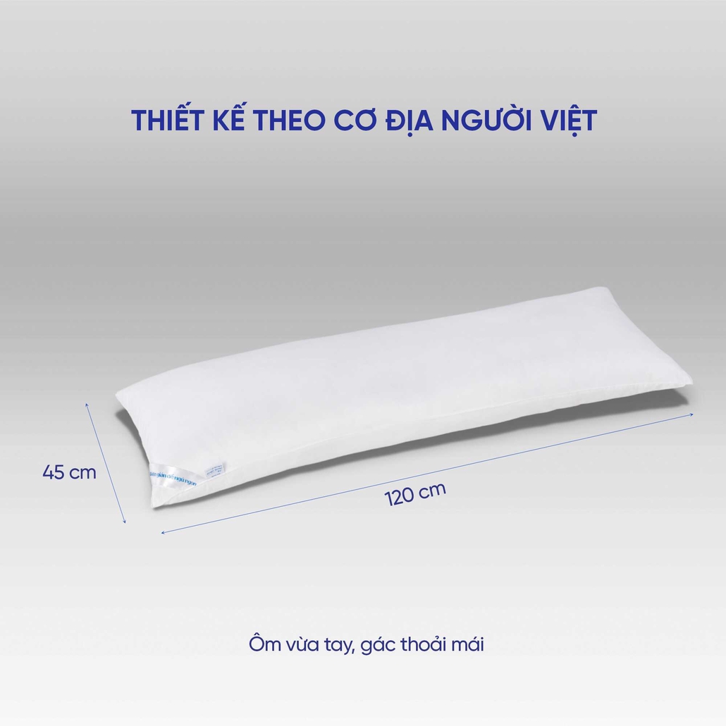 Gối bông Goodnight Poppy ngoại cỡ, êm ái, thoáng mát