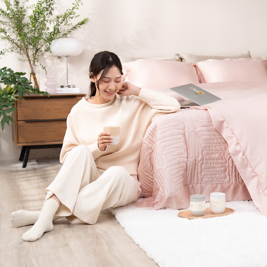 Bộ chăn ga phủ chần Lụa Tencel cao cấp Amando Élan