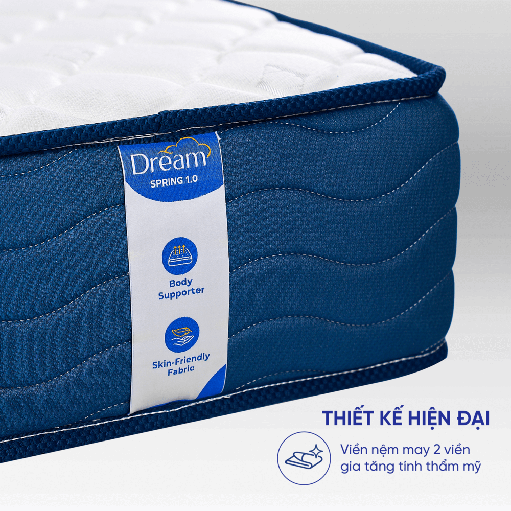 Nệm lò xo Dream Spring 1.0 cách ly chuyển dộng