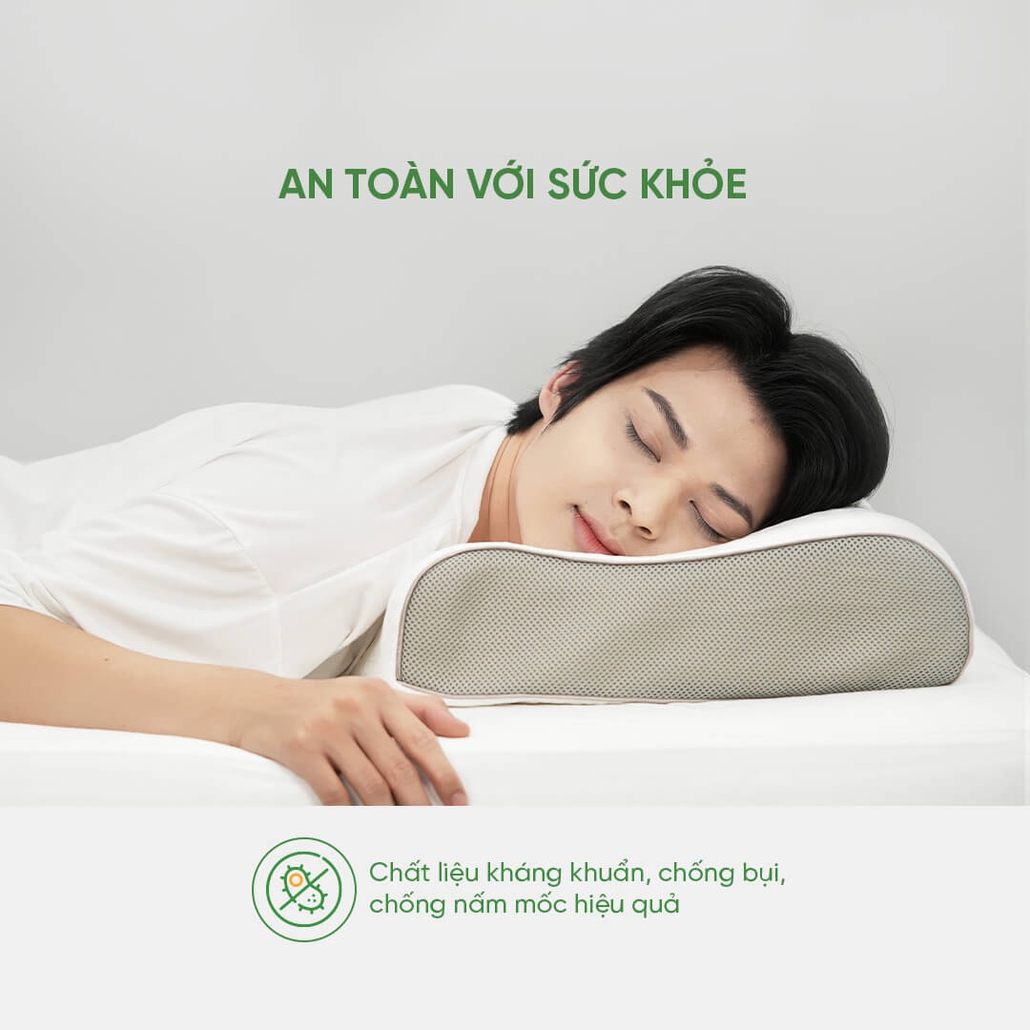 Gối cao su 100% thiên nhiên công thái học Gummi Contour Massage