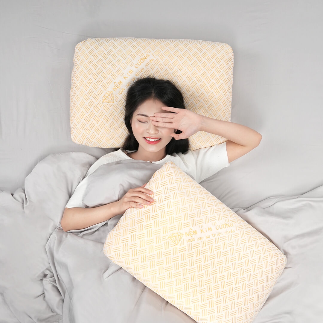 Gối cao su Kim Cương Dreamland Ovan