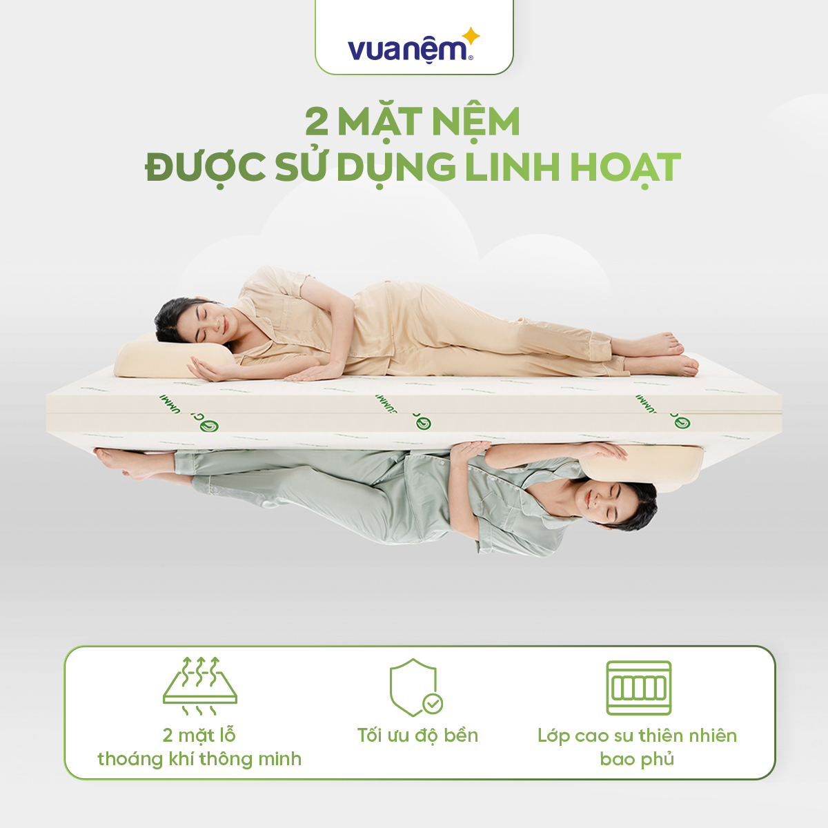 nệm cao su foam giảm đau lưng gummi lite thiết kế tiện lợi