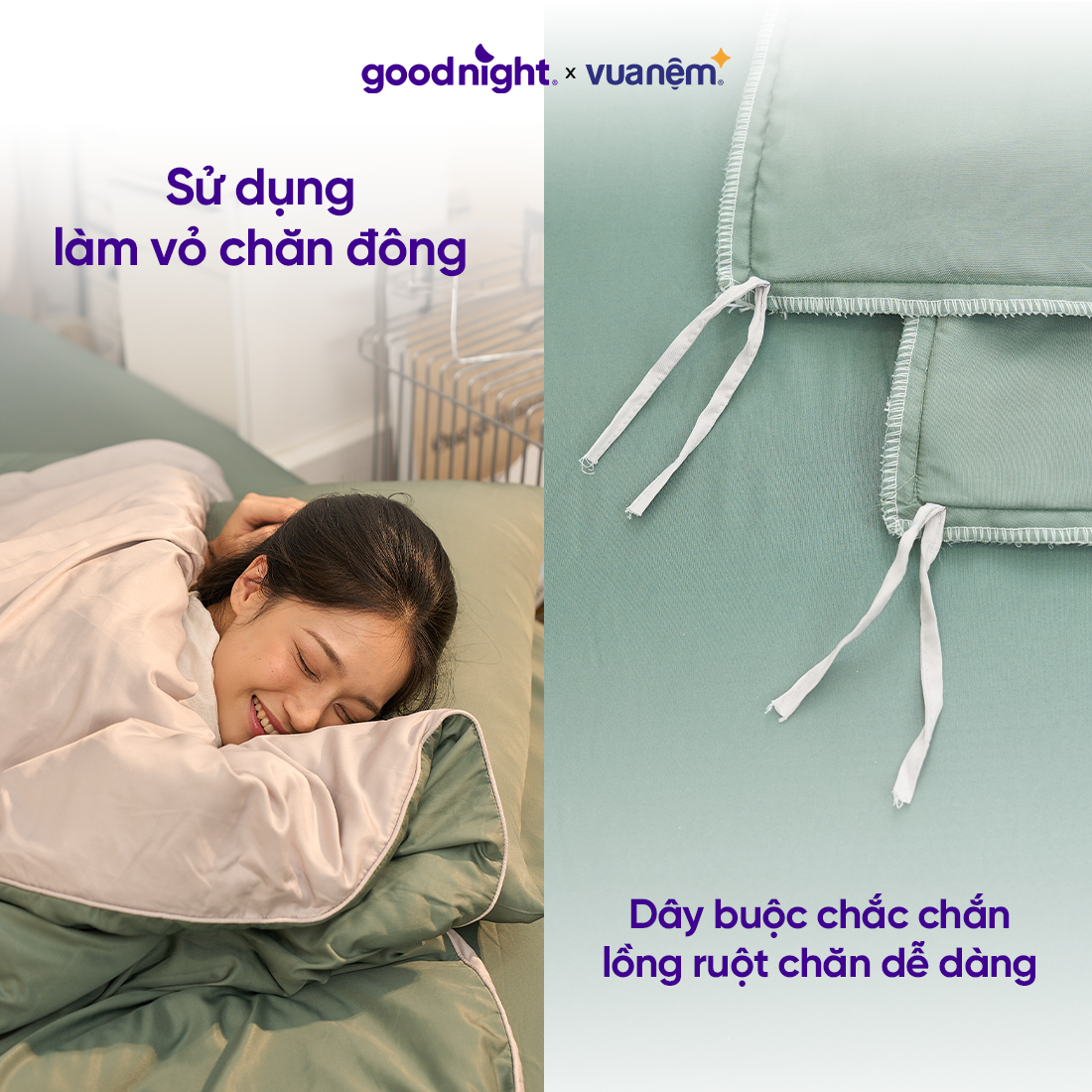 Vỏ chăn đông Airsilk