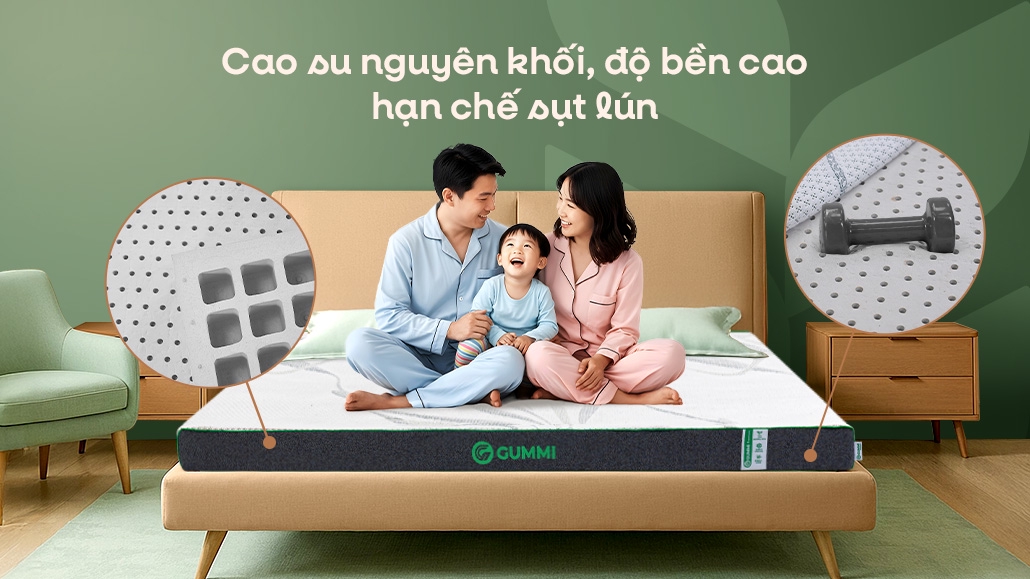 Nệm cao su thiên nhiên Gummi Premium