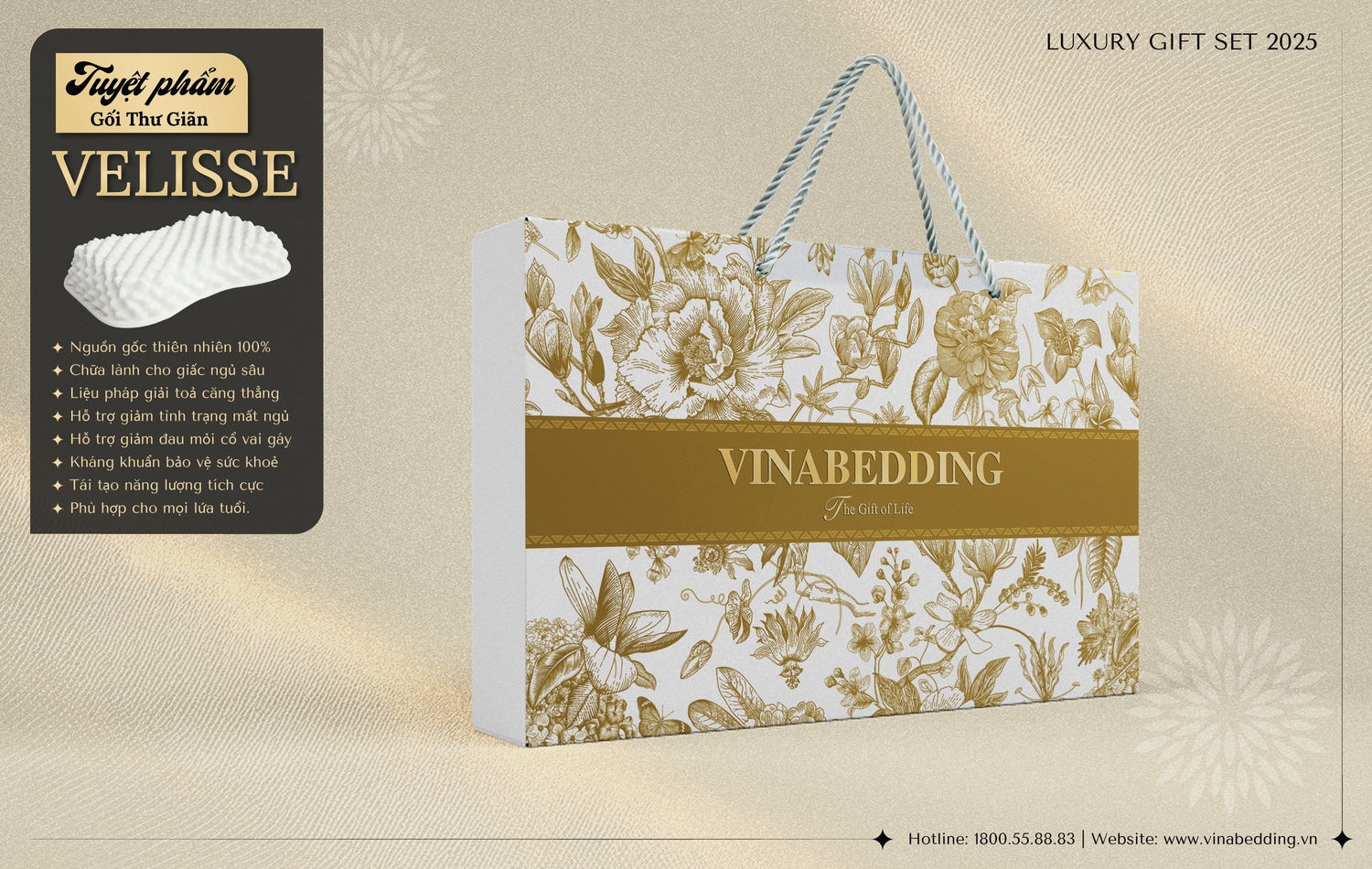 Gối Vinabedding Velisse - Công dụng