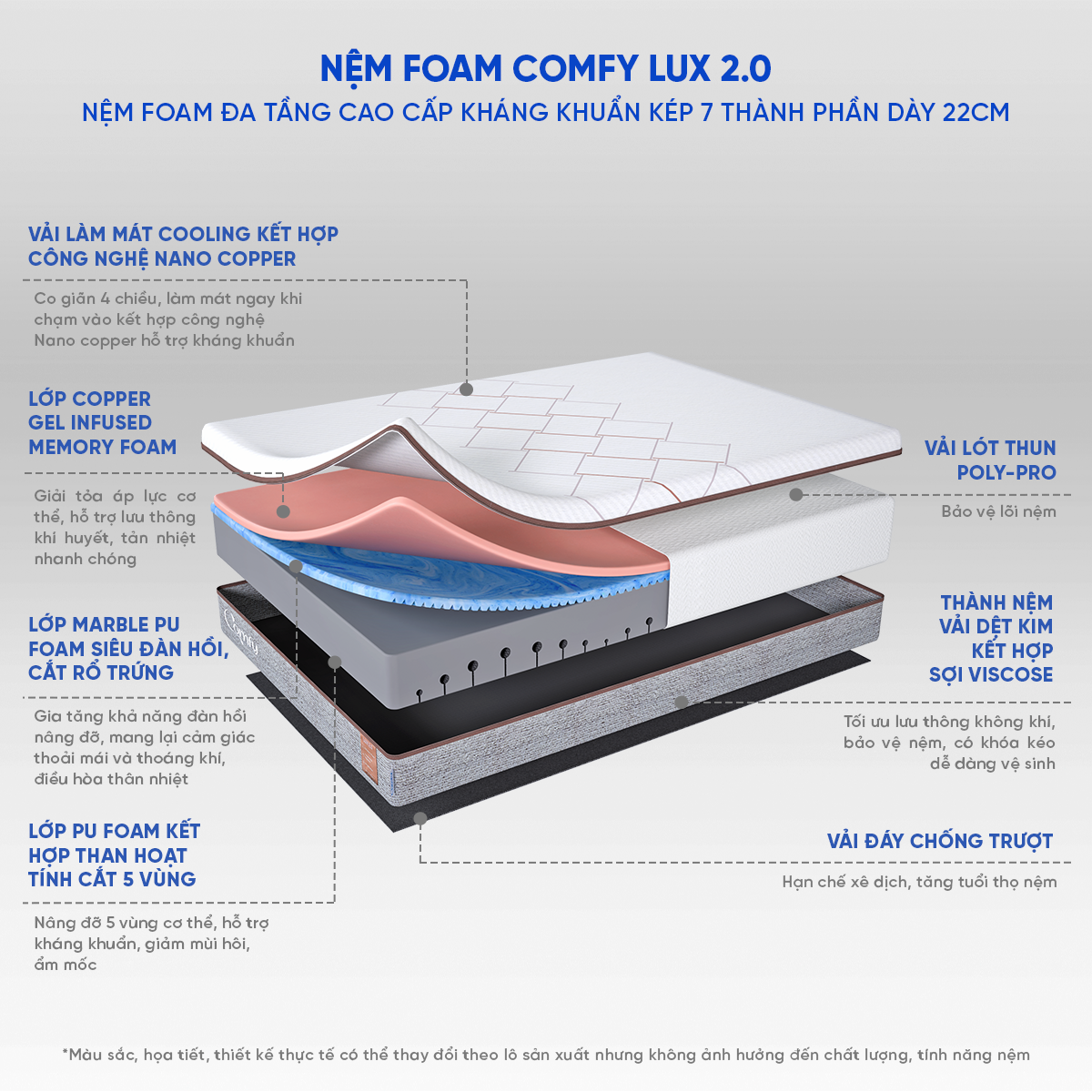 Tận hưởng cảm giác êm ái ở mọi tư thế ngủ 