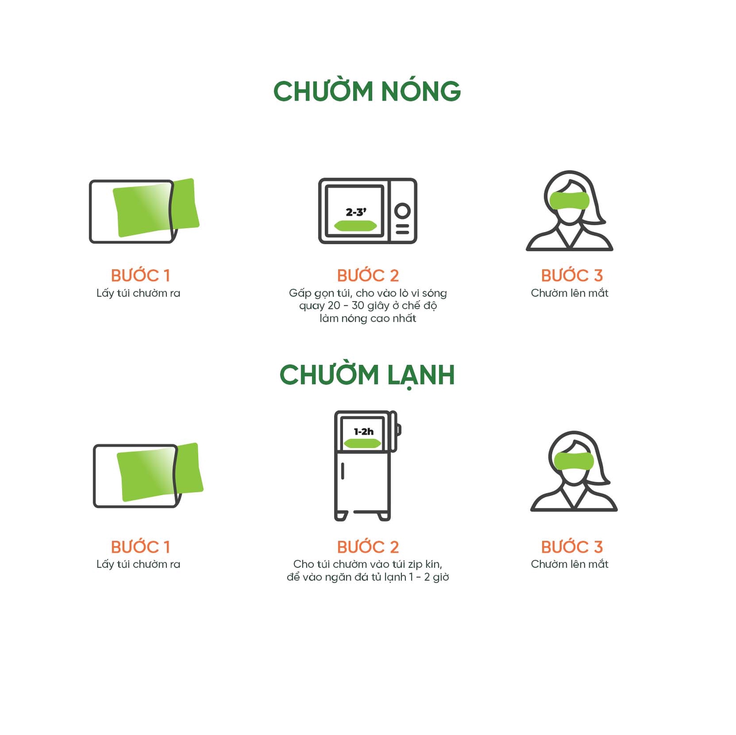 Iyashi Túi thảo dược chườm nóng/ lạnh mắt