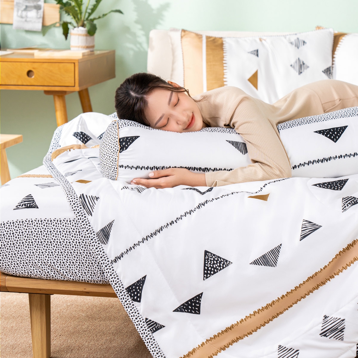 Bộ Ga chun microfiber Amando Ellie họa tiết