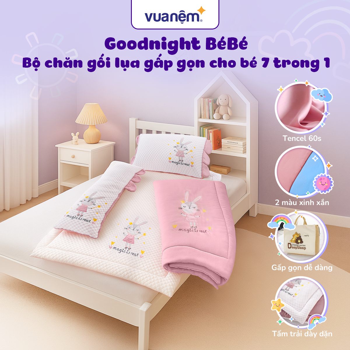 Vì sao bé cần chăn ga gối riêng?